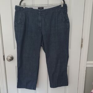 Talbots Blue Denim Capri Pants